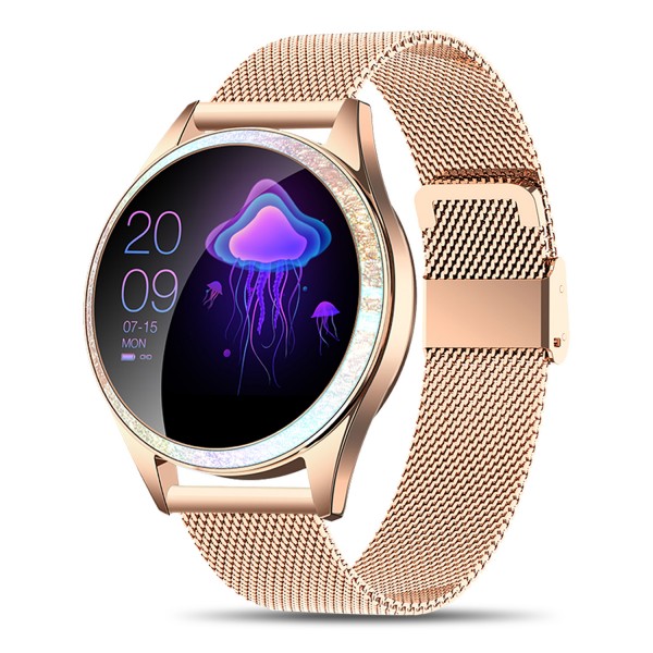 KW20 Smart Watch for Women,Bluetooth Fitness Tracker Compatible with iOS,Android Phone, Female Sport Smartwatch Calorie Counter Pedometer Lady Activity Tracker with Sleep Monitor, Heart Rate Gold